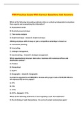 PHR Practice Exam With Correct Questions And Answers