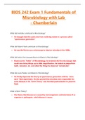 Latest 2023 / 2024  BIOS 242 Exam 1 Fundamentals of Microbiology with Lab ( Chamberlain ) Qs & As Included - Guaranteed Pass A+