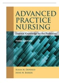 TEST BANK FOR ADVANCED PRACTICE NURSING ESSENTIALS KNOWLEDGE FOR THE PROFFESSION 3RD EDITION BY DENISCO ALL CHAPTERS COMPLETE GUIDE VERIFIED AND RATED A&plus;&period;