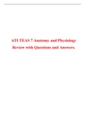 ATI TEAS 7 Anatomy and Physiology Review with Questions and Answers.