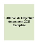 C100 WGU Objective Assessment 2023 Complete & WGU C100 Humanities FINAL Study Guide 2023 Complete