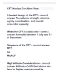 CFT Monitor Cert Over View with 100% complete answers