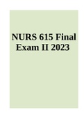 NURS 615 Final Exam II 2023