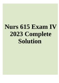 NURS 615 Exam IV 2023 Complete Solution 