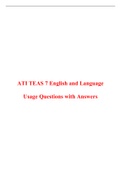 ATI TEAS 7 English and Language Usage Questions with Answers