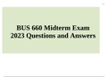 BUS 660 Midterm Exam 2023 Questions and Answers