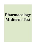 Pharmacology Midterm Test