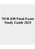 NUR 638 Final Exam Study Guide 2023