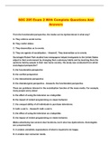 SOC 205 Exam 2 With Complete Questions And Answers