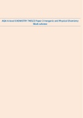 AQA A-level CHEMISTRY 7405&sol;2 Paper 2 Inorganic and Physical Chemistry Mark scheme