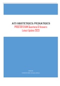 ATI OBSTETRICS&sol;PEDIATRICS PROCTOR EXAM - Questions & Answers &lpar;Scored A&plus;&rpar; Latest Update 2023