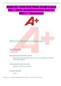 NUR2755 / NUR 2755 FINAL EXAM (Latest 2021 / 2022): Multidimensional Care IV / MDC 4 – Rasmussen