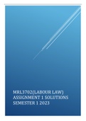 MRL3702 ASSIGNMENT 1 SOLUTIONS SEMESTER 1, 2023.PASS GUARANTEED.