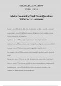 Abeka Economics Final Exam Questions With Correct Answers