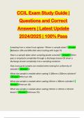 CCIL Exam Study Guide &vert; Questions and Correct Answers &vert; Latest Update 2024&sol;2025 &vert; 100&percnt; Pass