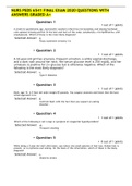 NURS PEDS 6541 FINAL EXAM 2020 QUESTIONS WITH ANSWERS GRADED A+