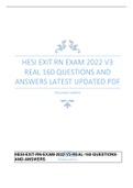 HESI EXIT RN EXAM 2022 V3  REAL 160 QUESTIONS AND  ANSWERS LATEST UPDATED.PDF