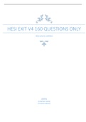 HESI EXIT V4 160 QUESTIONS ONLY