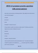HESI A2 grammar practice questions with correct answers
