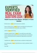 Health Insurance Exam-Illinois&sol; 138 Q&A&sol; A&plus; Score Solution&period; 