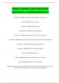 Master Esthetics Utah State Board QUESTIONS & ANSWERS&lpar;RATED A&rpar;