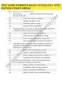 Robbins Basic Pathology 10th Edition Kymar Abbas Test Bank