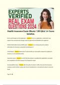 Health Insurance Exam-Illinois&sol; 138 Q&A&sol; A&plus; Score Solution&period;