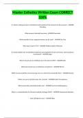 Master Esthetics Written Exam CORRECT 100&percnt;