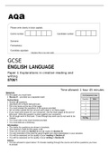 Aqa GCSE ENGLISH LANGUAGE Paper 1 Explorations in creative reading and writing (8700/1) JUNE 2022 OFFICIAL QUESTION PAPER
