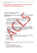 ACLS Latest Exam 2023 Update Version 1 Graded A&plus; Complete with Elaborated Answers