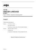 AqA GCSE ENGLISH LANGUAGE (8700/2) Paper 2 Writers’ viewpoints and perspectives JUNE 2022 Insert 