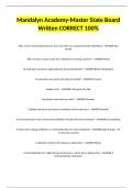 Mandalyn Academy-Master State Board Written CORRECT 100&percnt;