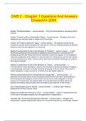  CAIB 2 - Chapter 1 Questions And Answers Graded A&plus; 2024&period;
