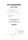 Math Curve Interpretation/Tangent to a Curve Notes