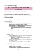 Samenvatting Sociale Psychologie voor toegepaste psychologie, ISBN: 9789463792851  Sociale Psychologie