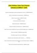 Utah Written State Test &lpar;Master Esthetics&rpar;CORRECT 100&percnt;