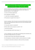 ATI Fundamentals 2019 Proctored Exam &sol; RNFundamentals Online Practice 2019 A