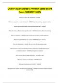 Utah Master Esthetics Written State Board Exam CORRECT 100&percnt;
