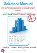 Solutions Manual For Practical Statistics for Nursing Using SPSS 1st Edition By Herschel Knapp 9781506325675 All Chapters .