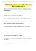 C100 WGU Objective Assessment Exam Questions and Answers Graded A&plus;
