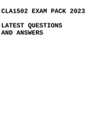 CLA1502 EXAM PACK 2023