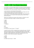NURSING 412 AAPC CPB Test Bank Questions &lowbar;Chamberlain