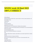MN551 week 10 final 2023 100% CORRECT 