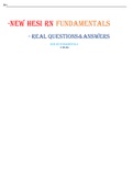 -NEW HESI RN FUNDAMENTALS - REAL QUESTIONS&ANSWER