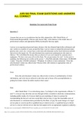 JURI 580 FINAL EXAM QUESTIONS AND ANSWERS ALL CORRECT
