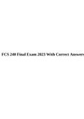 FCS 240 Final Exam 2023 With Correct Answers .