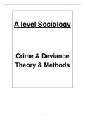 Full revision notes of Crime and Deviance /Theory and Methods