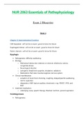 Exam 2 Blueprint - NUR2063 / NUR 2063 (Latest 2023 / 2024) : Essentials of Pathophysiology - Rasmussen