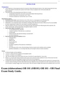 Exam (elaborations) OB 101 (OB101) OB 101 - OB Final Exam Study Guide.