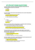 ATI PN EXIT EXAM WITH 170 MULTIPLE QUESTIONS AND ANSWERS COMPLETE GUIDE RATED A&plus;